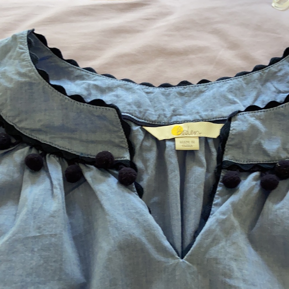 Boden Top Rickrack Pom Pom Tank Sz 8 - Picture 4 of 4